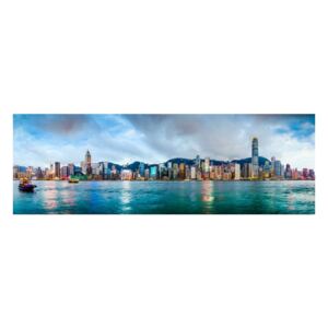 Üvegkép Hongkong, 160 x 60 cm