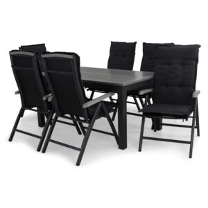 Asztal és szék garnitúra VG4809 Fekete + szürke