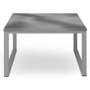 Nicea szürke kültéri asztal beton díszítéssel, szürke kerettel, hossz 70 cm - Calme Jardin
