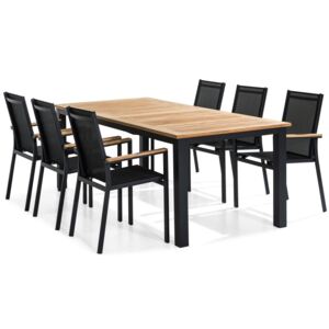 Asztal és szék garnitúra VG4100 Fekete + barna