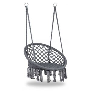 ModernHome Függő szék rojtokkal - szürke, GW-076 SZÜRKE