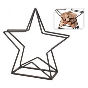 Star csillag formájú dizájn tűzifa tároló kandalló mellé 62cm