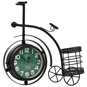 Tricikli formájú vintage stílusú kétoldalas óra