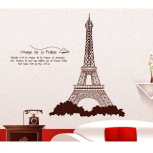 Öntapadós falmatrica Eiffel-torony barna