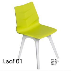Leaf szék lime-fehér
