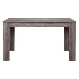 [en.casa]® Étkezőasztal Nora 6 személyes design konyhai asztal 140 x 90 cm tölgy/sötétbarna