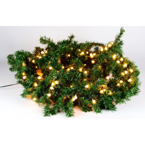 Karácsonyi girland NEXOS 270cm/200x LED - sötétzöld