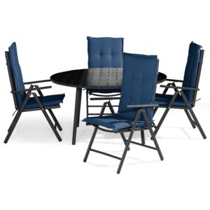 Asztal és szék garnitúra VG6105 Fekete