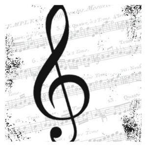 Violinkulcsos papírszalvéta - I Love Music