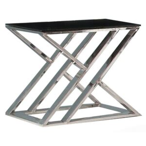Crucifero lerakóasztal fekete-ezüst 50x50x51 cm
