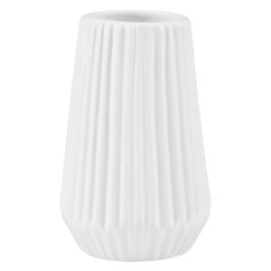 RIFFLE váza, fehér 13,5 cm
