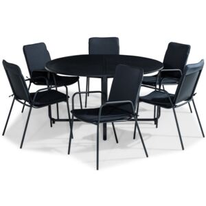 Asztal és szék garnitúra VG6077 Fekete