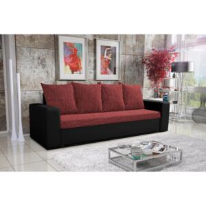 Háromszemélyes kanapé Monica (piros + fekete). Akció -32%