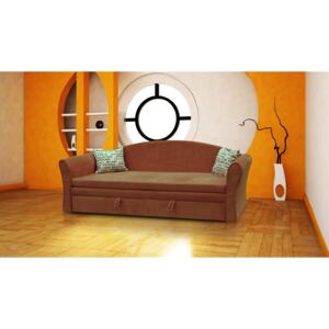 Háromszemélyes kanapé Bailey (barna + London párnák)