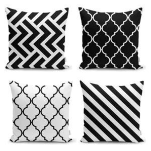 BW Graphic Patterns 4 db párnahuzat, 45 x 45 cm - Minimalist Cushion Covers