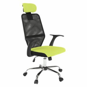 Irodai szék, fekete/zöld, REYES NEW