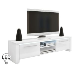 TV asztal/szekrény Helix (fehér + fényes fehér)