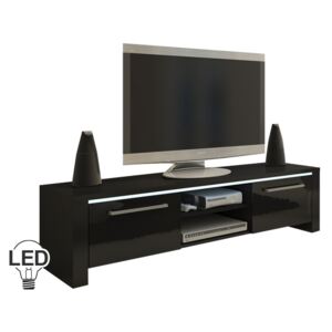 TV asztal/szekrény Helix (fekete + fényes fekete)