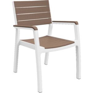 HARMONY karfás műanyag szék világos barna