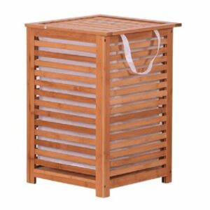 Basket lakkozott bambusz szennyestartó kosár
