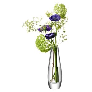 LSA Flower Single stem üveg váza, 17cm, áttetsző, kézzel készített