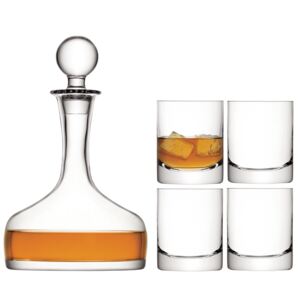 LSA Whisky ajándékszett, 4 pohárral (250ml), 1 karaffával (1.6l), áttetsző, kézzel készített