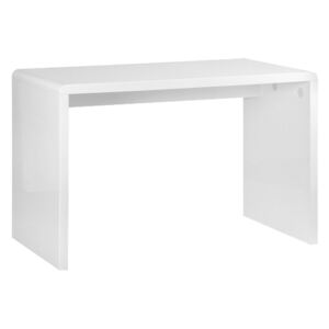 UNI-Bise modern magasfényű fehér íróasztal és laptopasztal