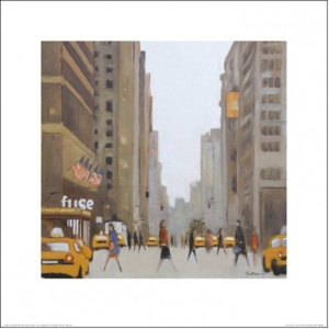 New York - 7th Avenue Festmény reprodukció, (40 x 40 cm)