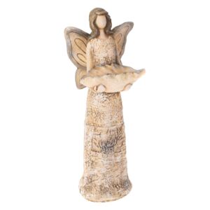 Bézs angyal alakú madáritató, magasság 37 cm - Dakls