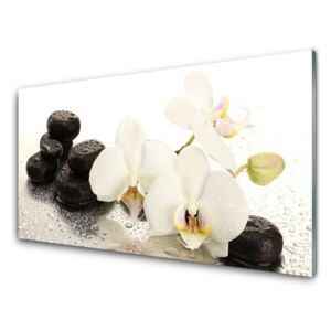 Üvegkép Stones virág növény 125x50 cm