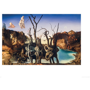 Salvador Dali - Swans Reflecting Elephants Festmény reprodukció, (80 x 60 cm)
