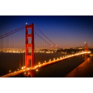 Exkluzív Művész Fotók Evening Cityscape of Golden Gate Bridge, Melanie Viola