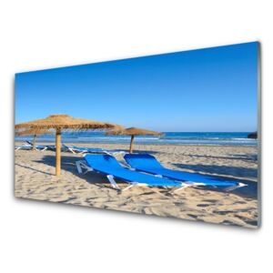 Modern üvegkép Strand, tenger, táj 100x50 cm