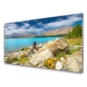 Fali üvegkép Sea Rock Landscape 100x50 cm