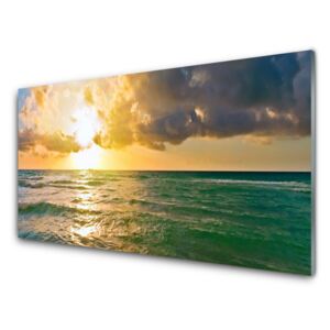 Modern üvegkép Sea Sunset 100x50 cm