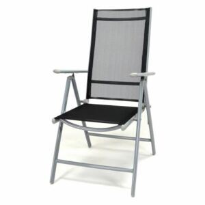 Összecsukható szék alumíniumból Garth - fekete