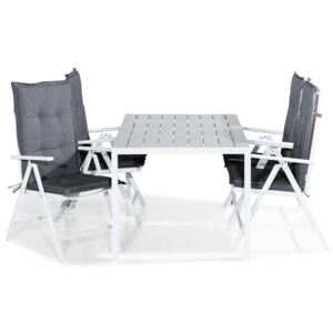 Asztal és szék garnitúra VG7390, Párna színe: Szürke