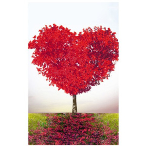 Nyomatos roletta Piros szeretet fája 95x150cm FR2561A_1MD