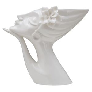 WOMAN II fehér porcelán váza