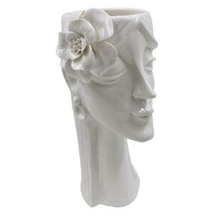 WOMAN fehér porcelán váza