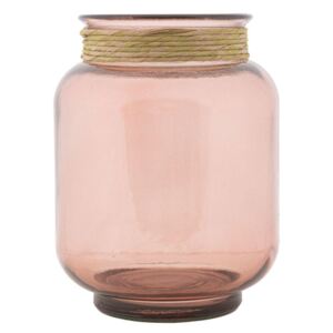 FLORERO rózsaszín üveg váza