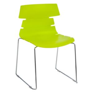 Techno SL PP szék zöld - fém lábakkal