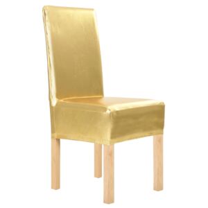 VidaXL 4 darab aranyszínű szabott sztreccs székszoknya