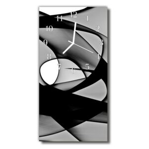 Függőleges üvegóra Absztrakció Graphics Fekete-fehér 30x60 cm