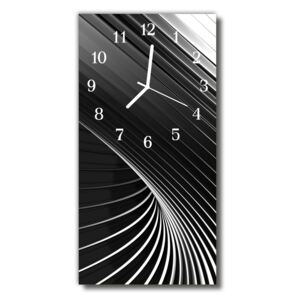 Téglalap alakú üvegóra Art absztrakció fekete-fehér 30x60 cm