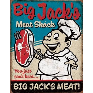 Big Jack's Meats fémplakát, (31,8 x 40,6 cm)