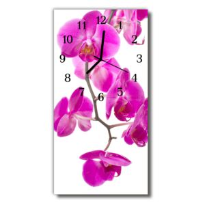 Téglalap alakú üvegóra Orchideák Rózsaszín virágok 30x60 cm