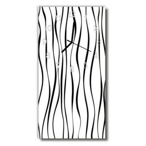 Négyszögletes fali üvegóra Art Zebra színes vonalak 30x60 cm
