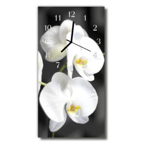 Téglalap alakú üvegóra Fehér orchidea virágok 30x60 cm