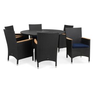 Asztal és szék garnitúra VG4834 Fekete